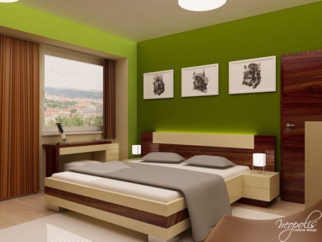 احدث-ديكورات-غرف-نوم-انيقة-ومميزة-باللون-الاخضر- (8)