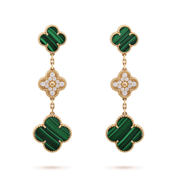 تشكيلة أقراط طويلة من الذهب الاصفر