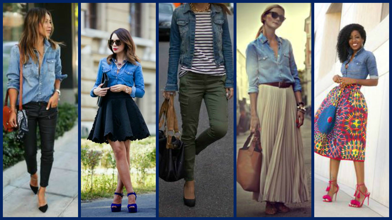 كيفية تنسيق ارتداء قميص جينز للمحجبات موضة صيف 2017