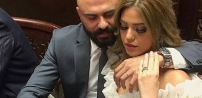 بالصور عقد قران الفنان أحمد صلاح حسني على إسراء جلال