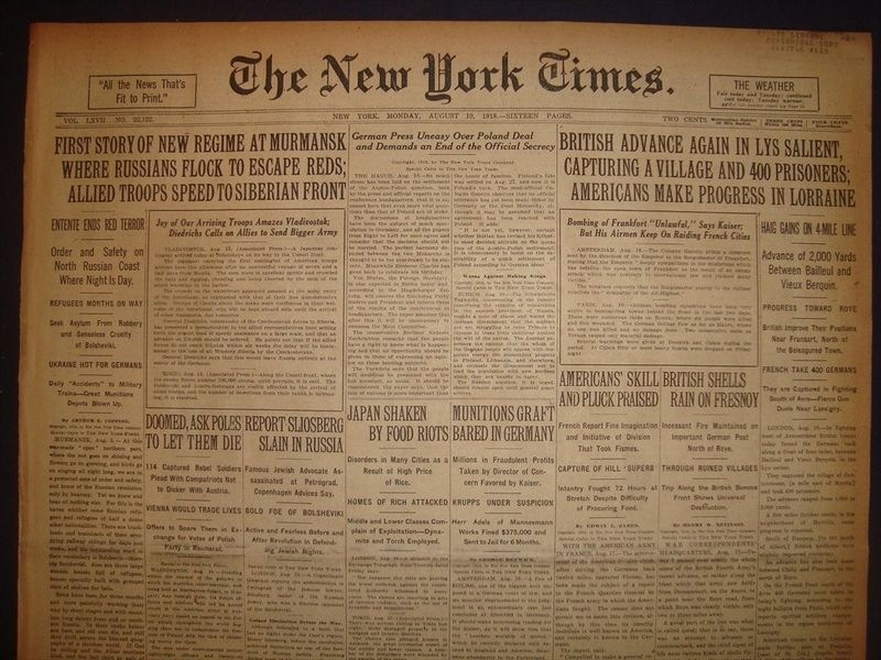 تاريخ صدور العدد الأول من مجلة نيويورك تايمز