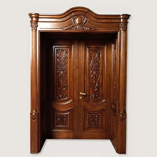 احدث تصاميم ابواب خشب خارجية لعام 2018- (6)