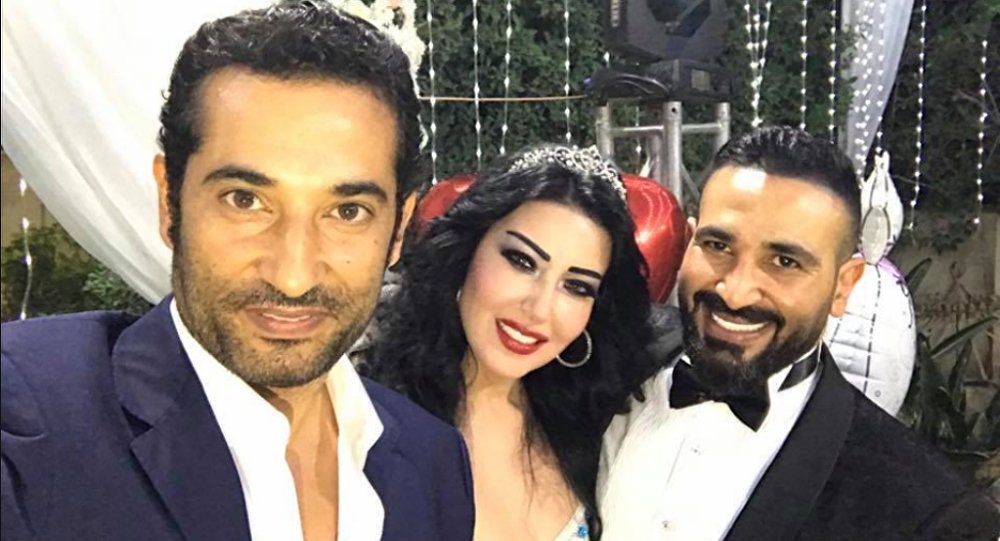 زواج الفنانة سمية الخشاب من أحمد سعد