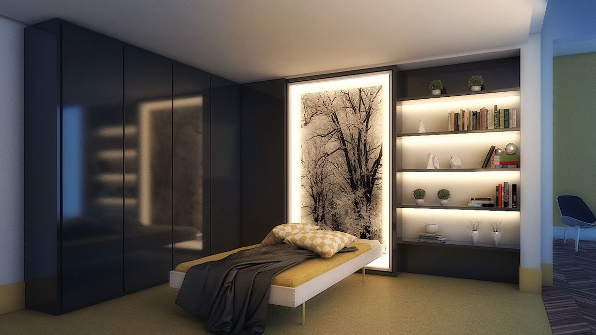 تصاميم غرف نوم مبتكرة للمساحات الضيقة
