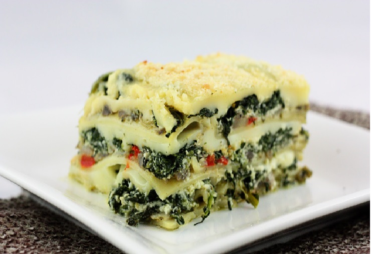 لازانيا بالسبانخ