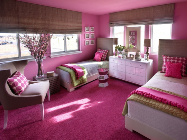 غرف-نوم-اطفال-باللون-الوردي- (11)