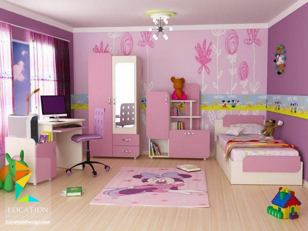 غرف-نوم-اطفال-باللون-الوردي- (3)