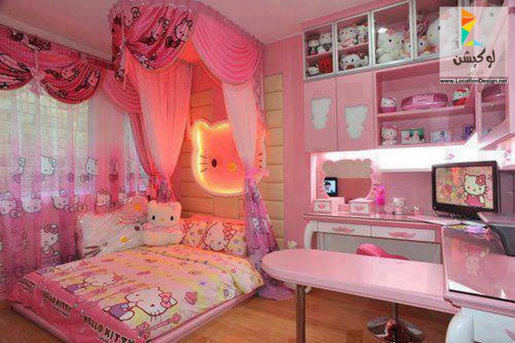 غرف-نوم-اطفال-باللون-الوردي- (4)