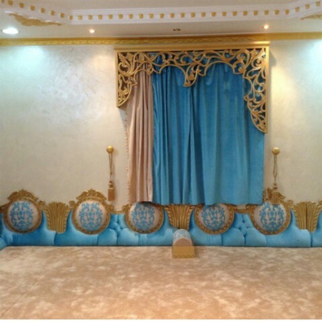 مساند-الظهر-بالازرق-والذهبي