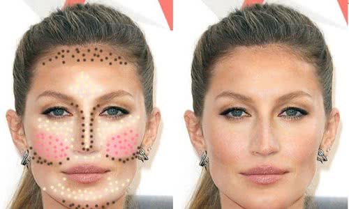 الكونتور للوجه الطويل