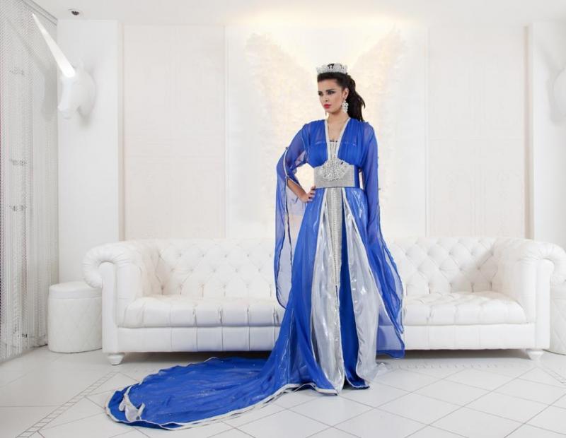قفطان-مغربي-ازرق