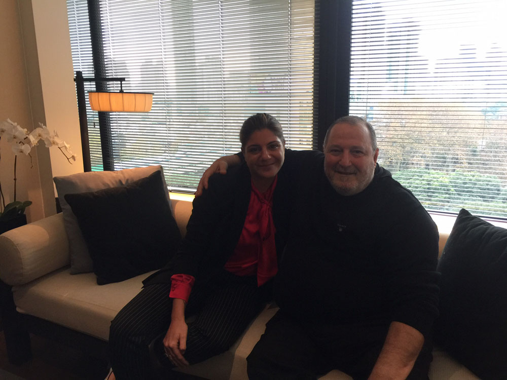 عدنان الكاتب مع ماريا جوليا ماراموتي 