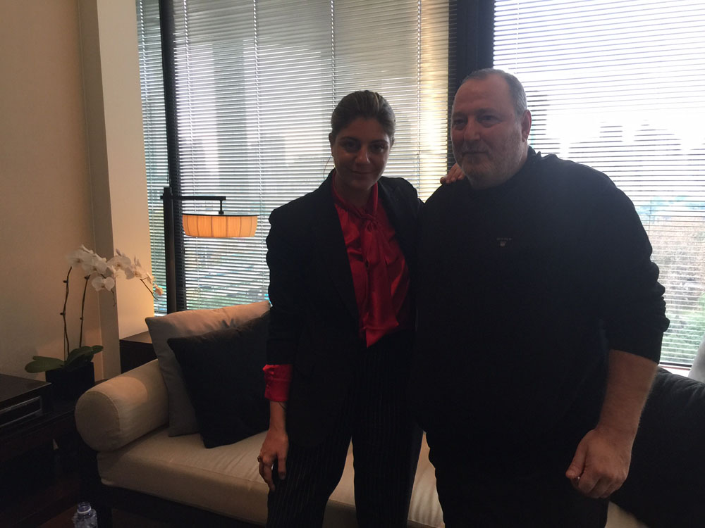 عدنان الكاتب مع ماريا جوليا ماراموتي 