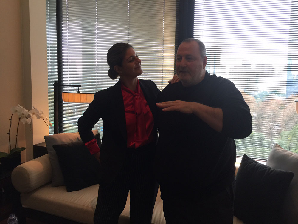 عدنان الكاتب مع ماريا جوليا ماراموتي 