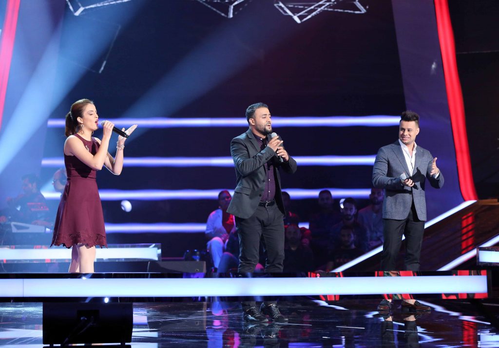 MBC1 & MBC MASR The Voice S4- Battle 2- Assi's team- Aya Daghnouj vs Sultan Saleh vs Ahmad AbdelSalam (1)