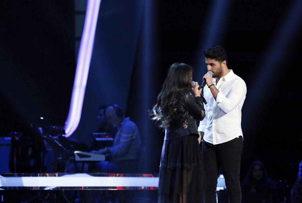 MBC1 & MBC MASR The Voice S4- Battles 1- Assi's team- Maryse Ferzli vs Anass Fahassa (3)