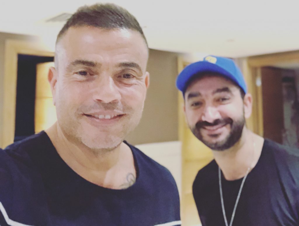 عمرو-دياب-و-نادر-حمدى-فى-الاستديو