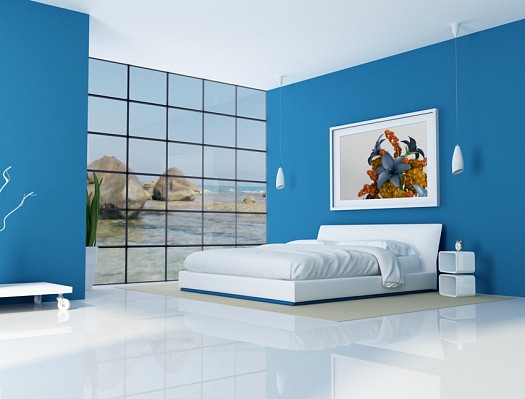 ديكور-غرفة -نوم-باللون-الأزرق