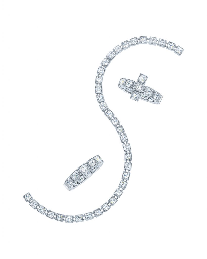 TIFFANY T DIAMOND RINGS AND BRACELET