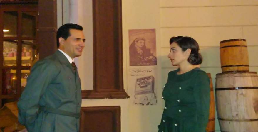 امينة-وظافر-اثناء-تصوير-المسلسل