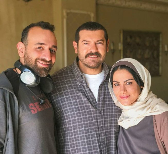 أبطال مسلسل طايع مع المخرج عمرو سلامة