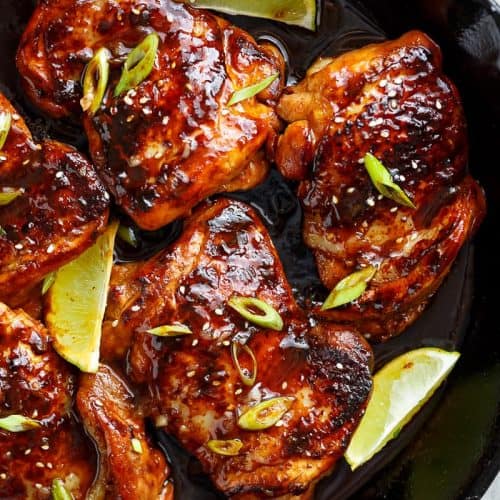 الدجاج المتبل بالعسل والثوم