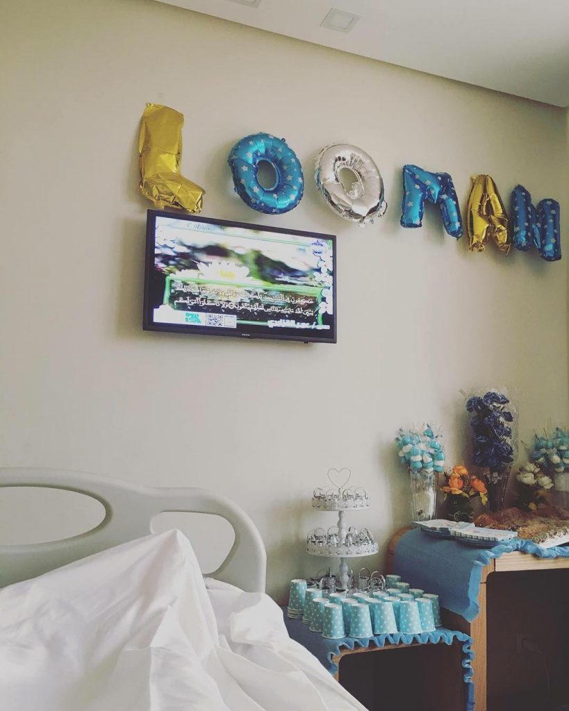 ايمان-تحتفل-بطفلها-لقمان