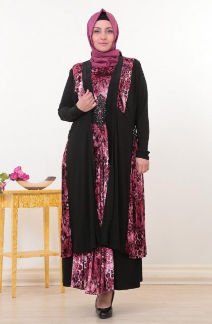 فستان-سهرة-باللون-الفوشيا
