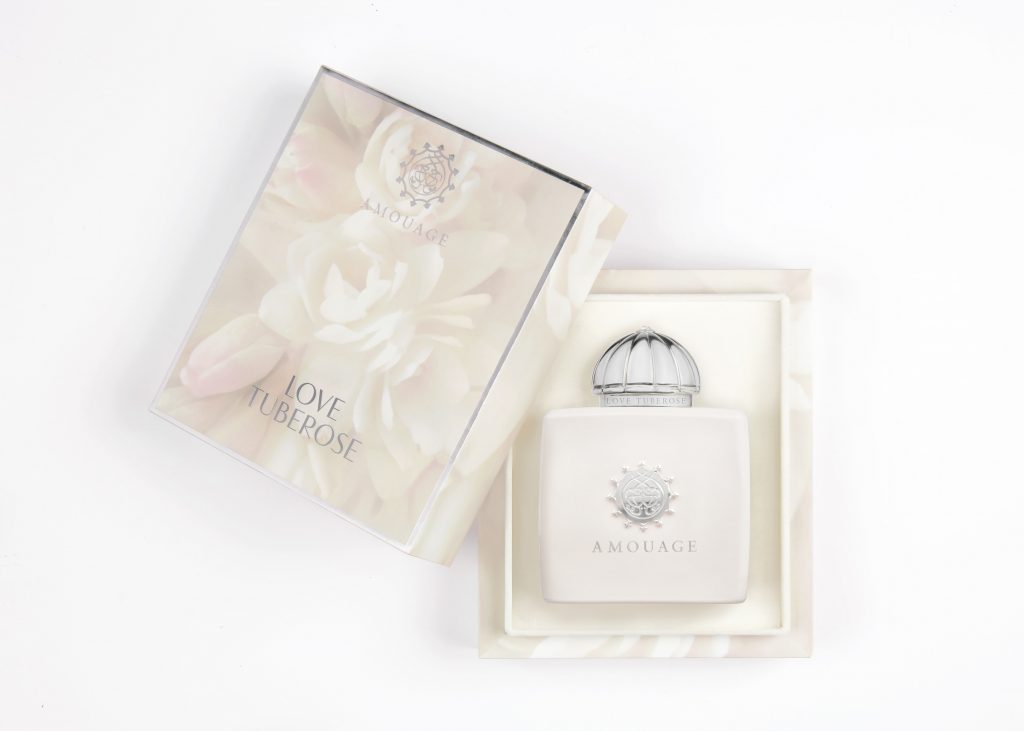 LoveTuberose Overhead Shot of Bottle & Box