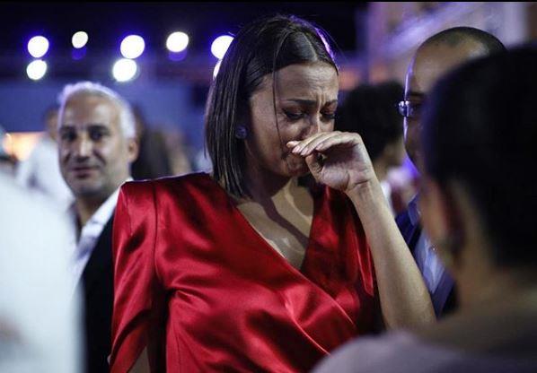 بكاء بشرى في مهرجان الجونة