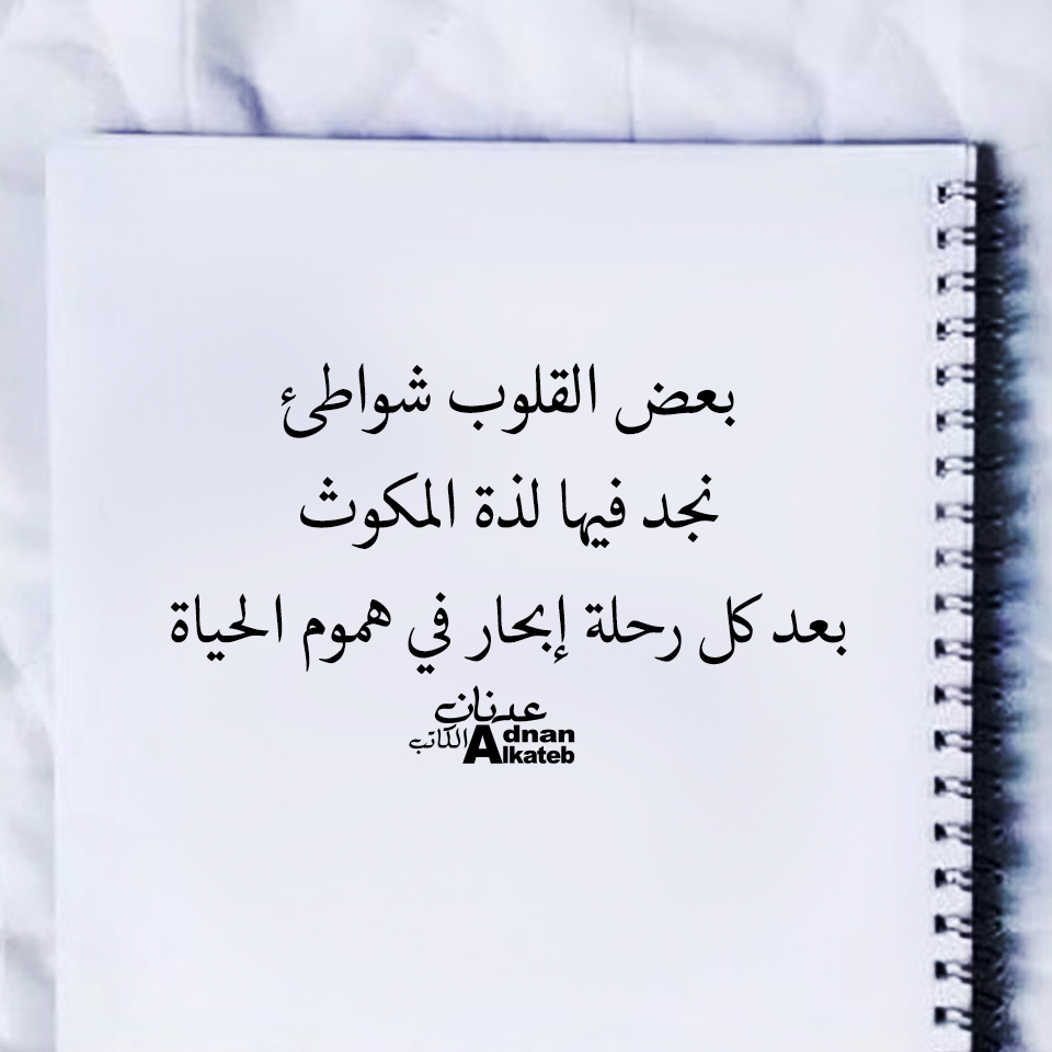 بعض القلوب شواطئ نجد فيها لذة المكوث بعد كل رحلة إبحار في هموم الحياة