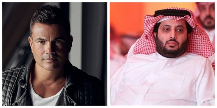 صورة عمرو دياب مع تركي آل شيخ
