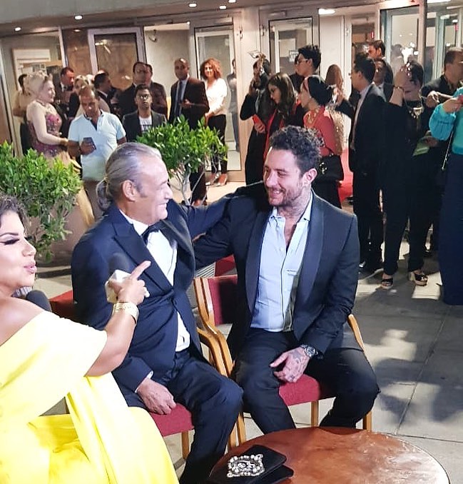 فاروق الفيشاوي مع نجله احمد الفيشاوي