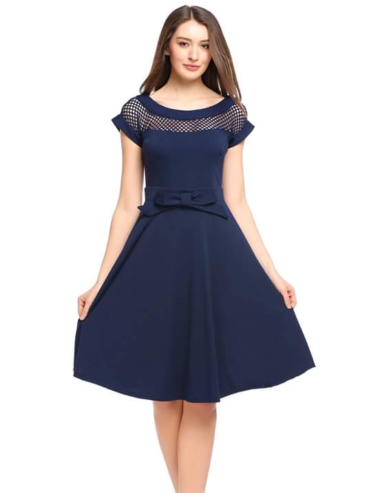 فستان-كحلي-ناعم