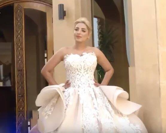 مي حلمي بفستان الزفاف