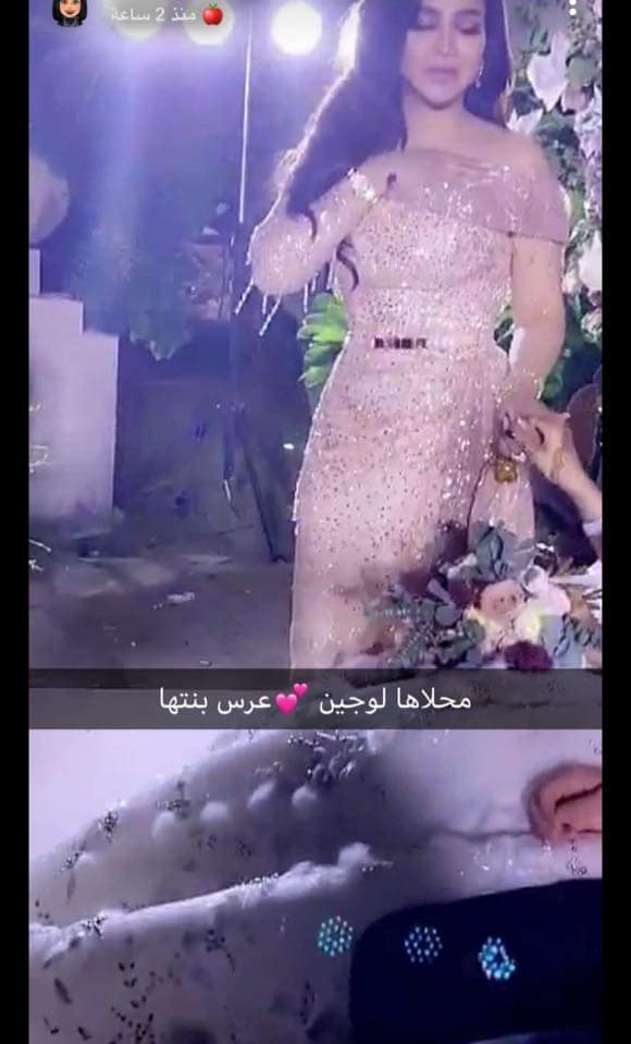 فستان لجين عمران في حفل زفاف ابنتها