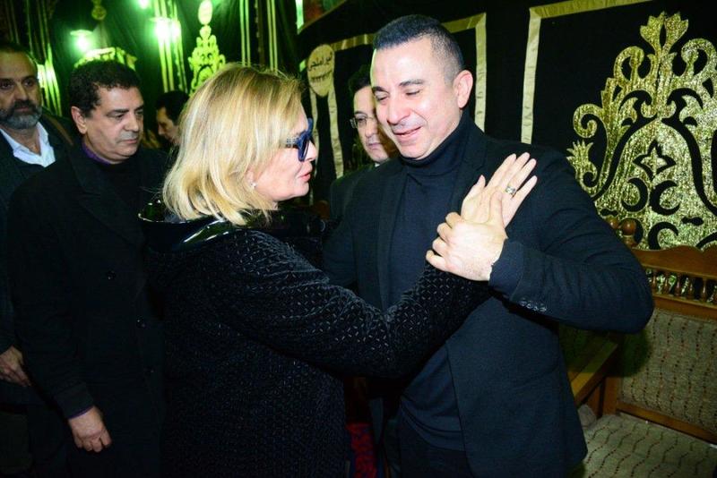 الفنانة-يسرا-في-عزاء-سعيد-عبد-الغني