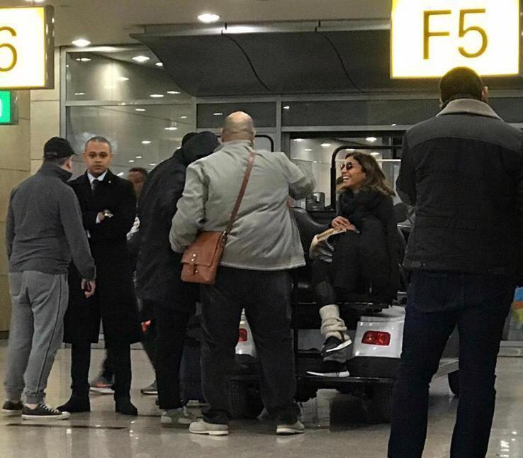 صور-عمرو-دياب-ودينا-الشربيني-في-المطار