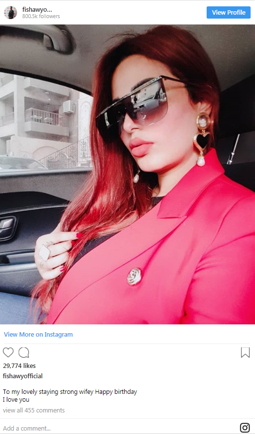 أحمد الفيشاوي يهنأ زوجته في عيد ميلادها