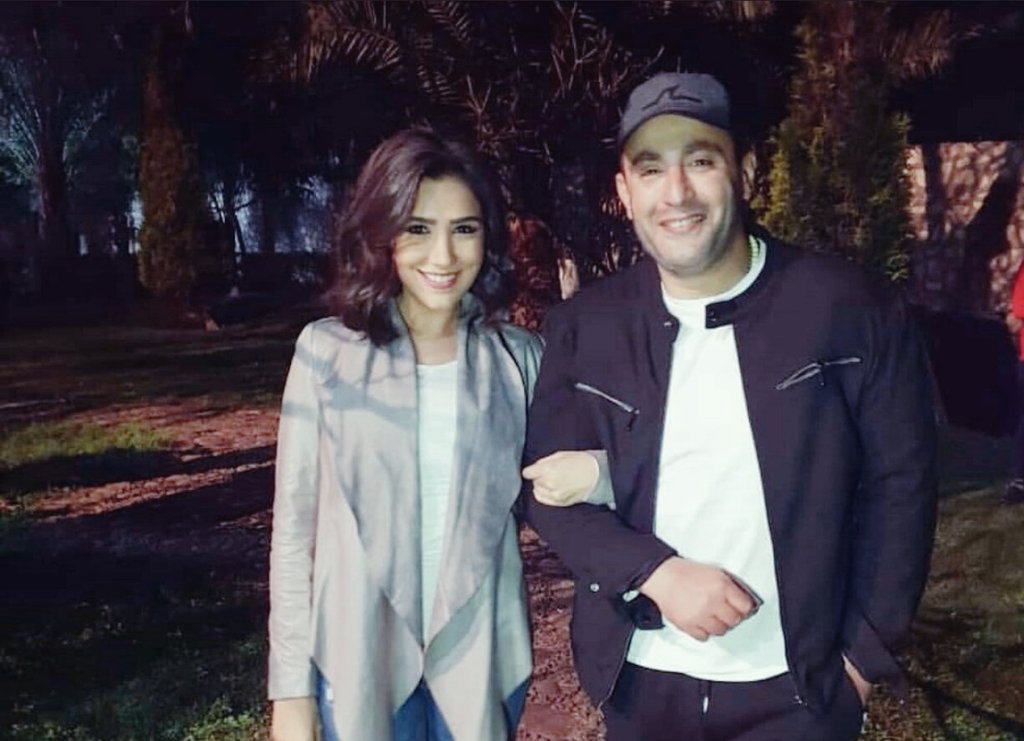 مي عمر مع الفنان احمد السقا