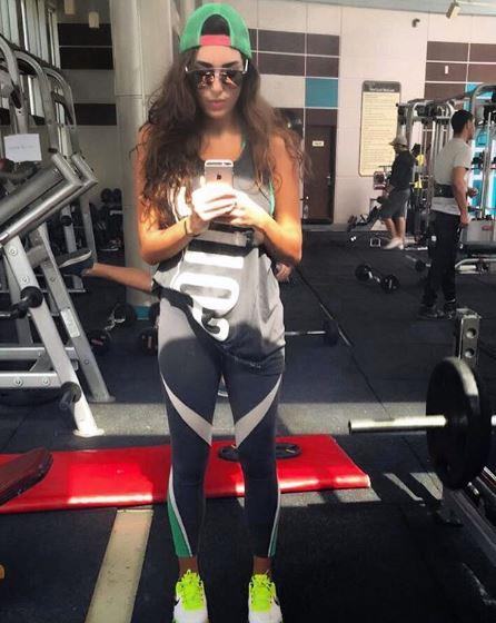 ياسمين صبري في صالة الألعاب الرياضية الچيم