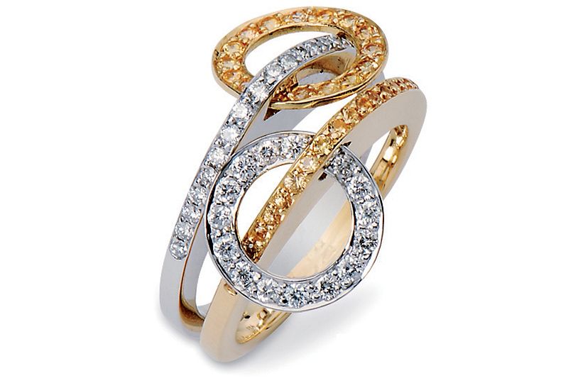 احدث اشكال خواتم ذهب بفصوص 2019