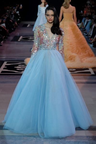 احدث موديلات فساتين خطوبة تخفي البطن البارز 2019