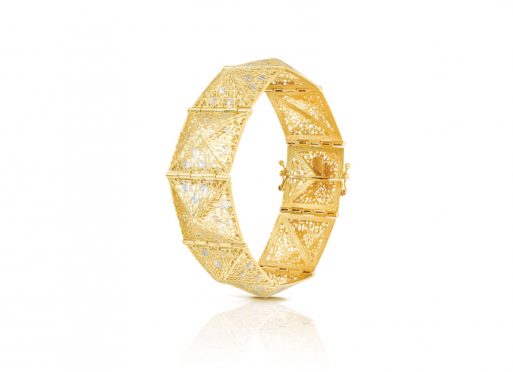 احدث اشكال اساور ذهب ملونة من لازوردي 2019