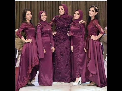 اللون البنفسجي لفساتين وصيفات العروس