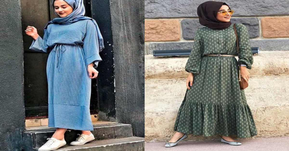 فساتين بتصميم تركي للمحجبات 2019