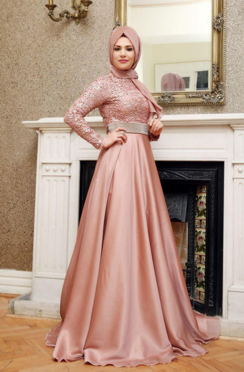 فساتين محجبات تصلح لوصيفات عروس 2019