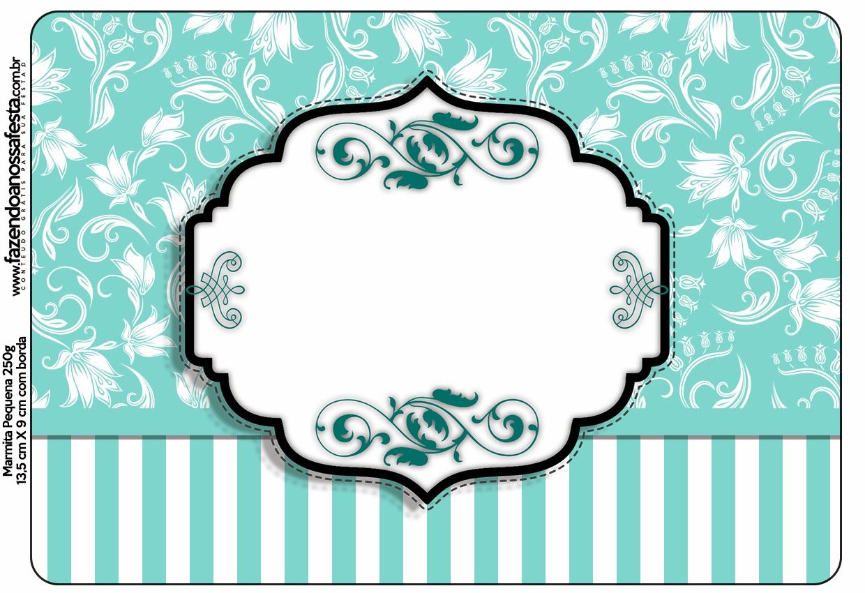 Tiffany´s Party Free Printable Candy Bar Labels_