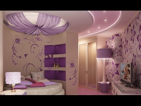 أجمل الديكورات بورق الحائط البنفسجي