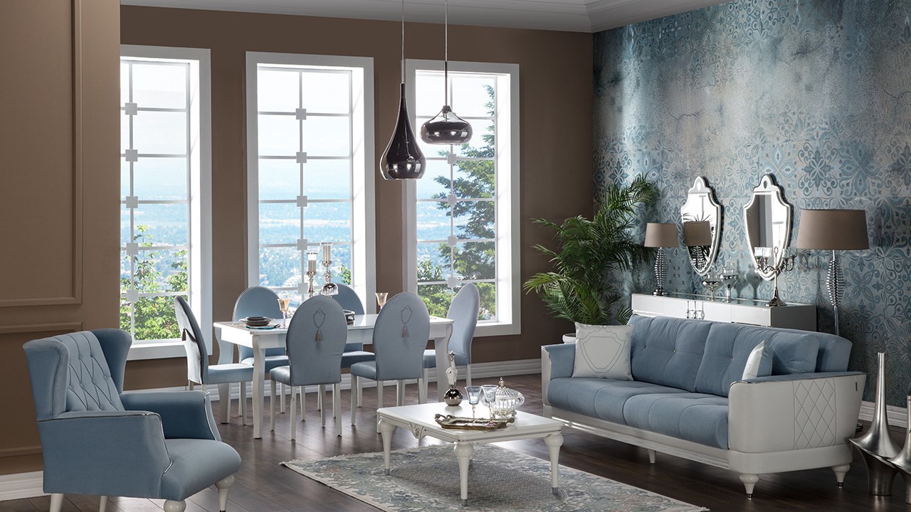 تصميم رقيق للغاية لصالون تركي مودرن